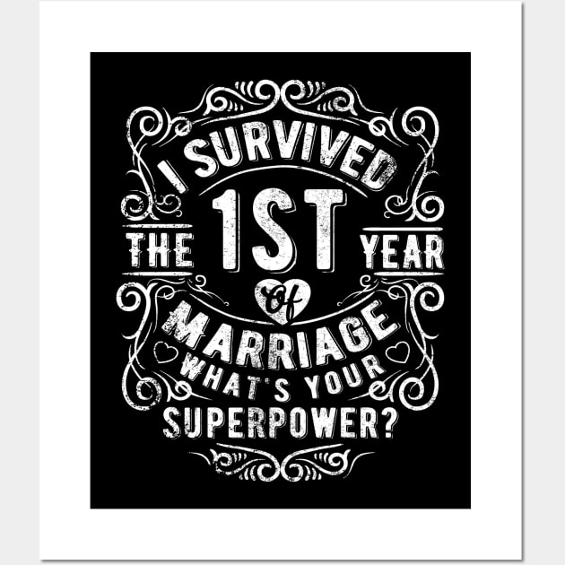 Funny Wedding Anniversary Gift First Year Wedding Marriage Gift Wall Art by Essinet